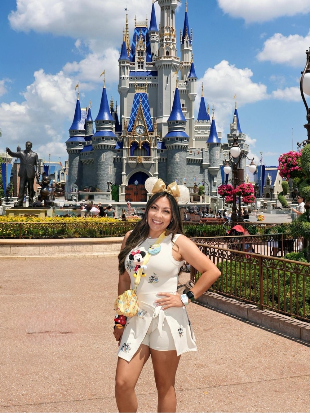 Cream Cartoon-Print Tie-Waist Mini Dress - Picture 10 of 11